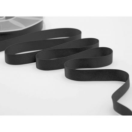 Double satin black ribbon 16 mm
